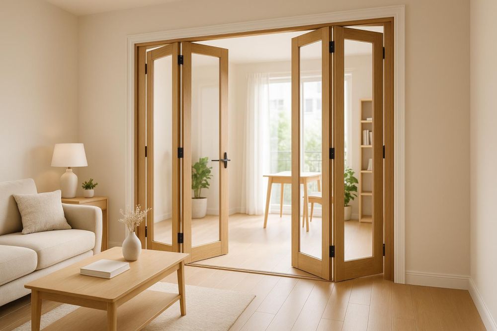 比傳統門省2倍空間！摺疊門這樣裝，開闔不佔位、動線超順暢