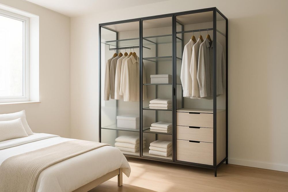 選錯玻璃衣櫃超後悔！3大關鍵沒選對易壓迫、難收納，優缺點&避坑守則一次掌握