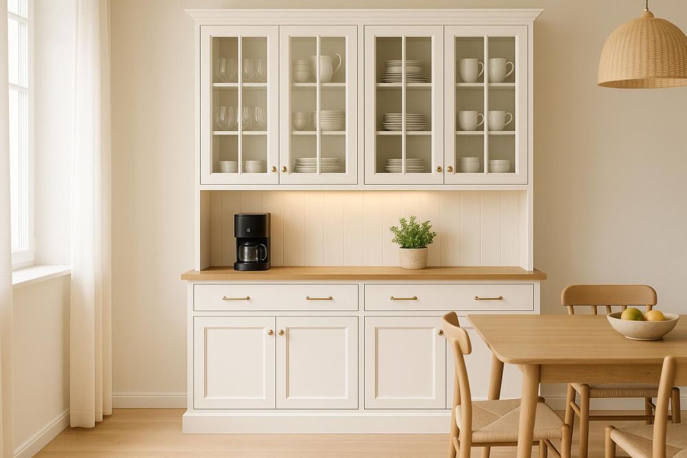 別只看顏值！餐邊櫃沒做到這2點，收納量少一半、用久狂後悔