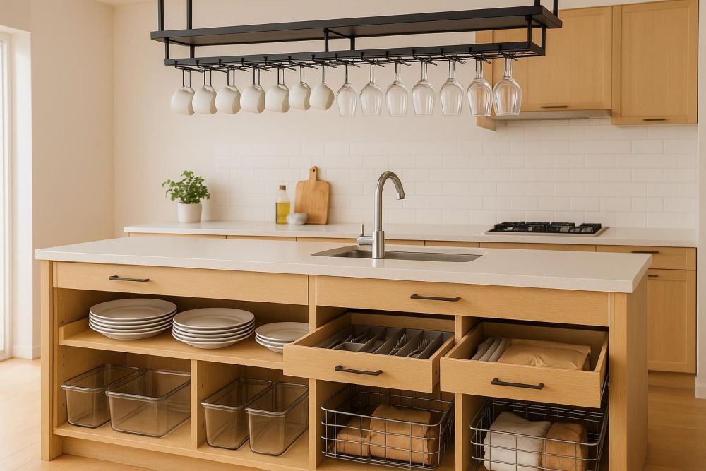 吧檯亂、雜、難收？開放式廚房用這4招收納術，實用空間激增2倍！