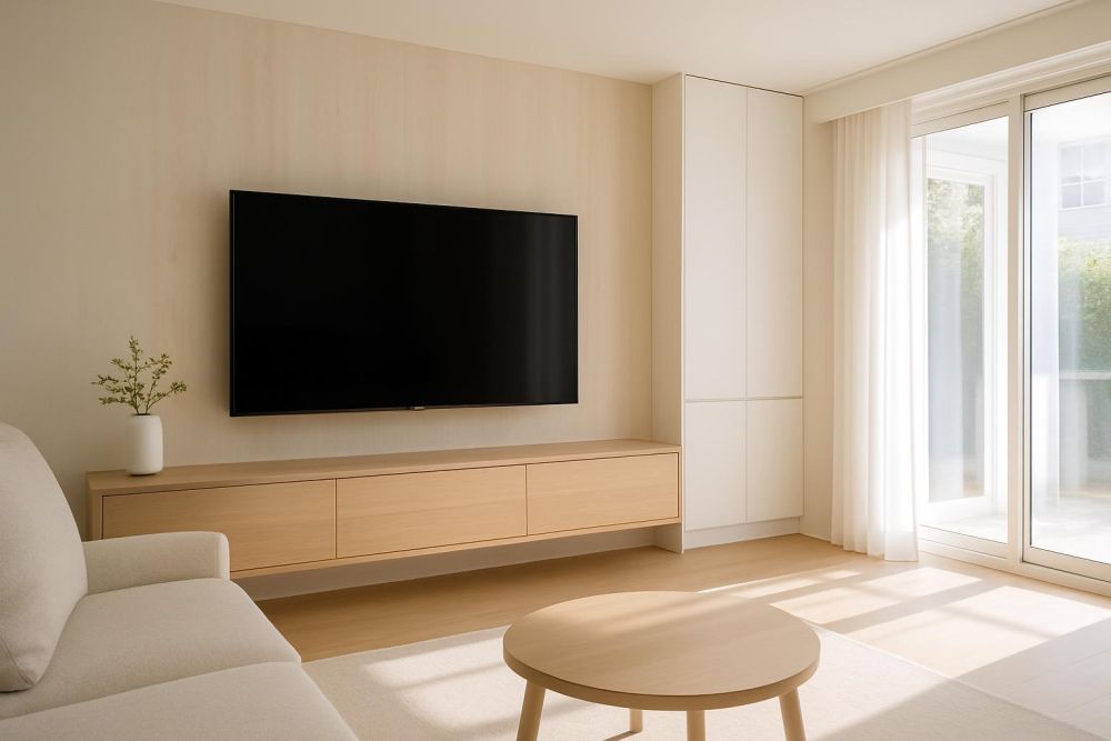 大電視也能客廳不擠！2026必學『這種電視牆』設計省空間、多收納