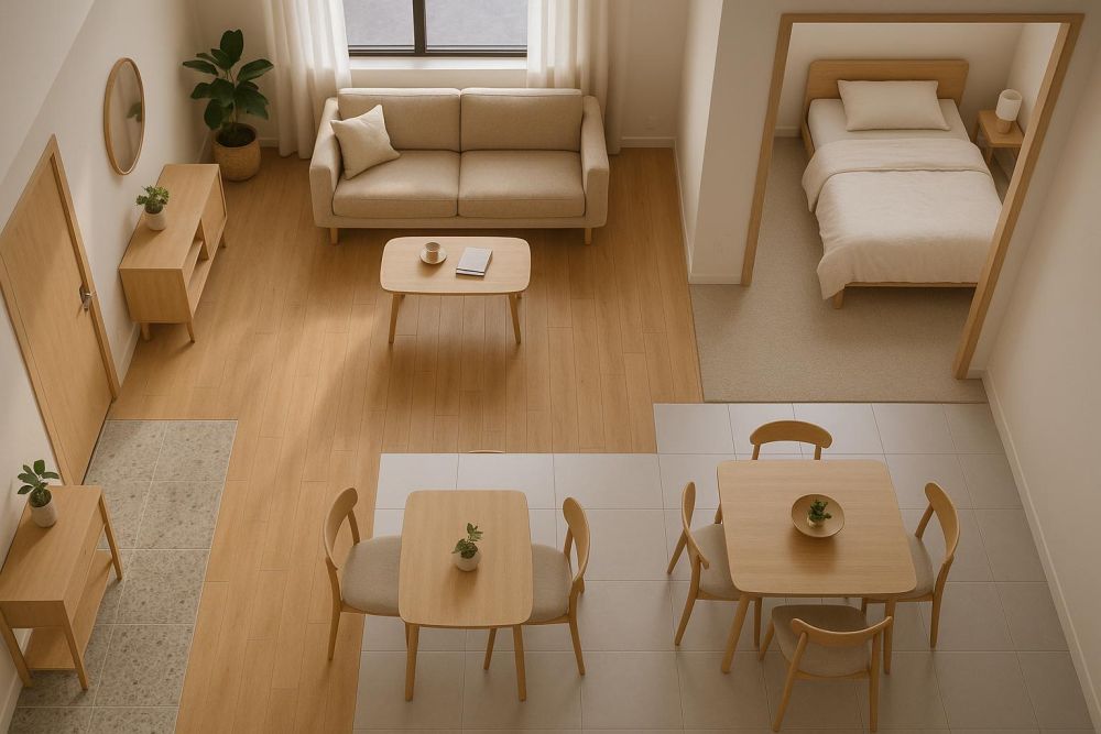 地板別選錯！客廳、臥室、餐廳『這樣搭配』材質一次看懂，踩對才好用