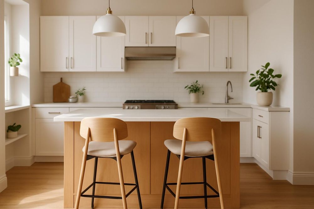 吧檯椅太高太低都NG？中島吧台與椅子正確搭配4大細節，做錯超難用