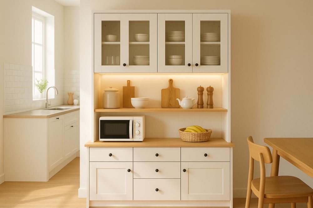 餐邊櫃+吊櫃這樣做，收納瞬增3倍！小宅餐廚好用到翻倍