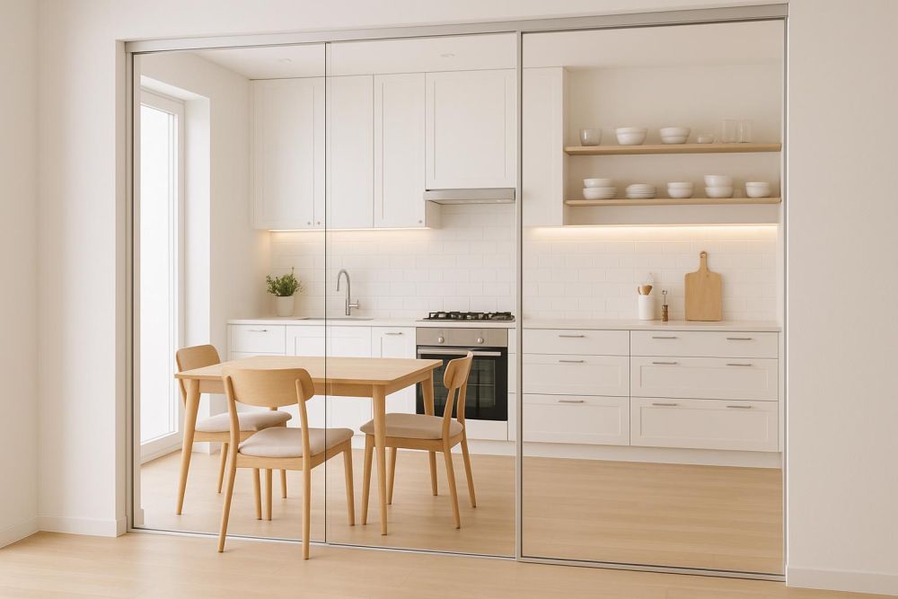 廚房收納少一半？這種玻璃拉門做對，空間瞬間放大3倍！2026最新設計案例必看