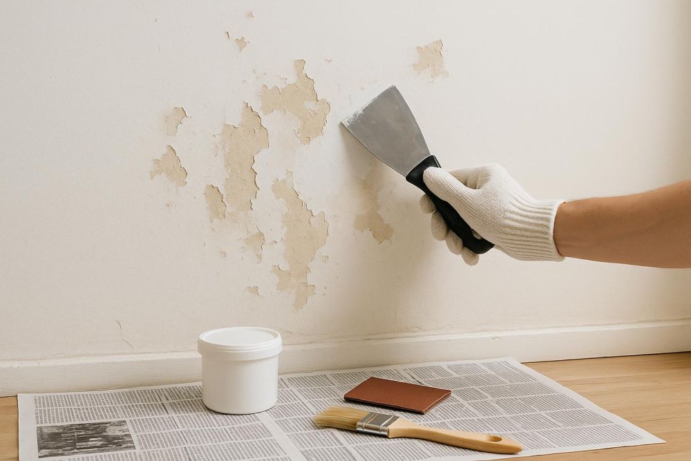 牆面掉漆修補太麻煩？3招輕鬆補好油漆剝落，快速解決牆壁斑駁煩惱