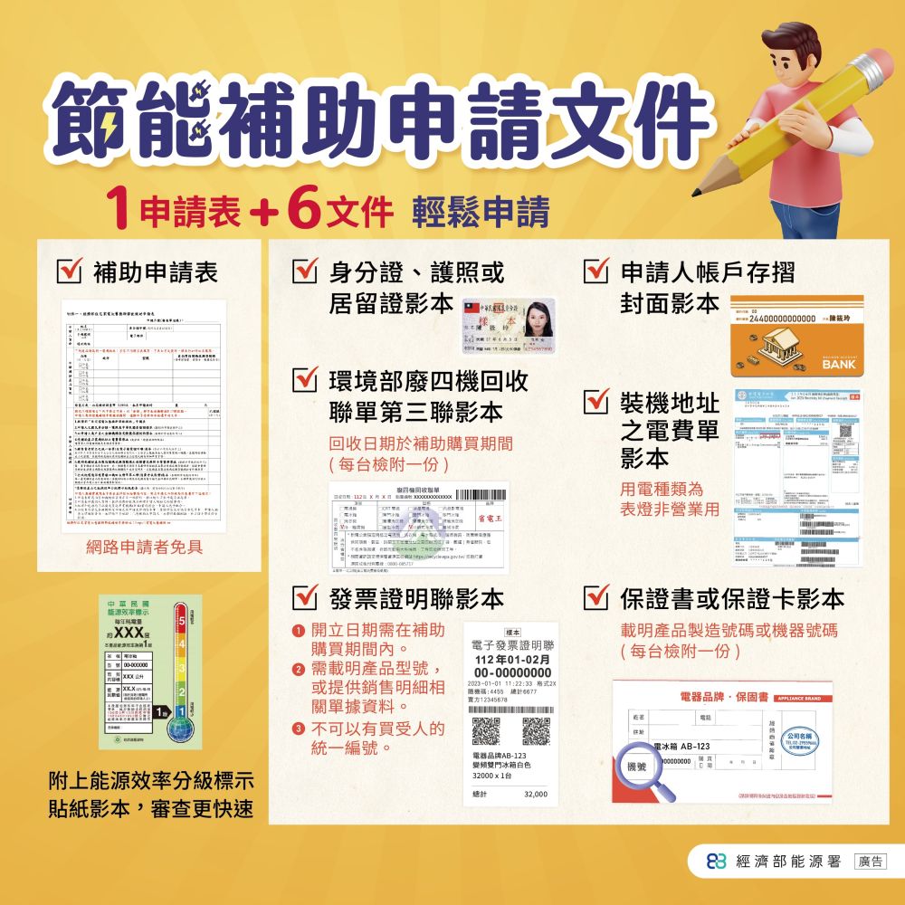 圖片取自住宅家電汰舊換新節能補助網頁。