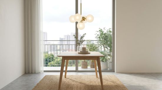 Joyce 小坪數延伸餐桌 120/162cm 原木色