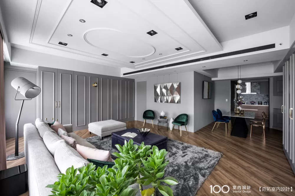 30坪混搭風2房2廰1衛預售屋裝修效果圖 恬美 100室內設計