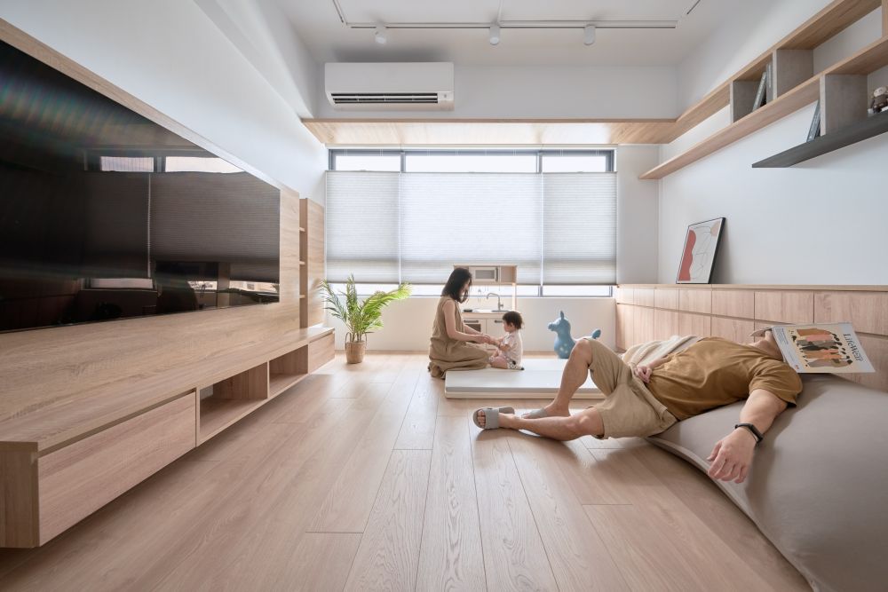 日式風裝修 24坪 2房2廳2衛 101萬 新竹市 萌芽-彈性化舒適裝修宅 裝修案例效果圖 - 100室內設計