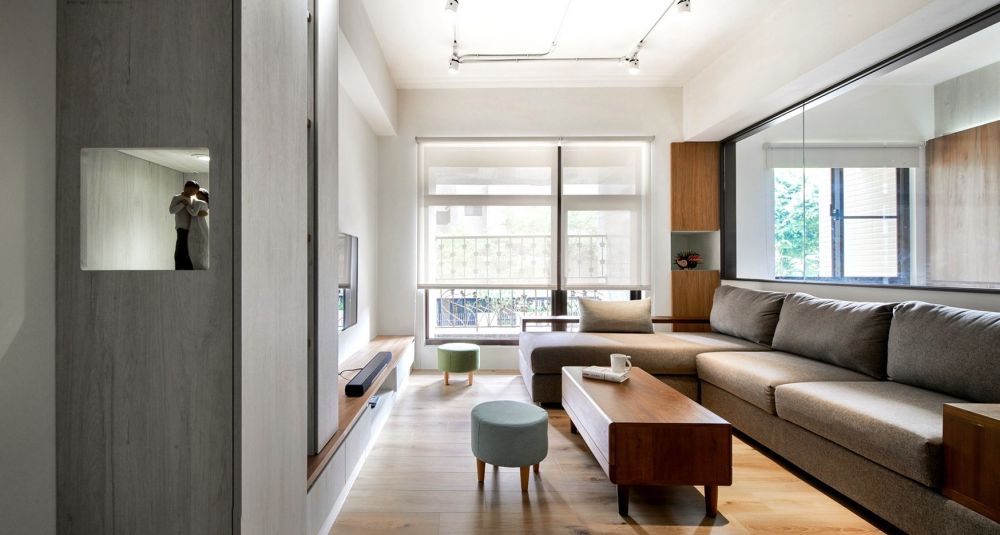 白色與木紋的邂逅