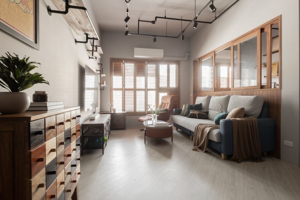 注入復古工業獨特的魅力，以鐵件 × 穀倉門共築42坪3房復古工業風寓所