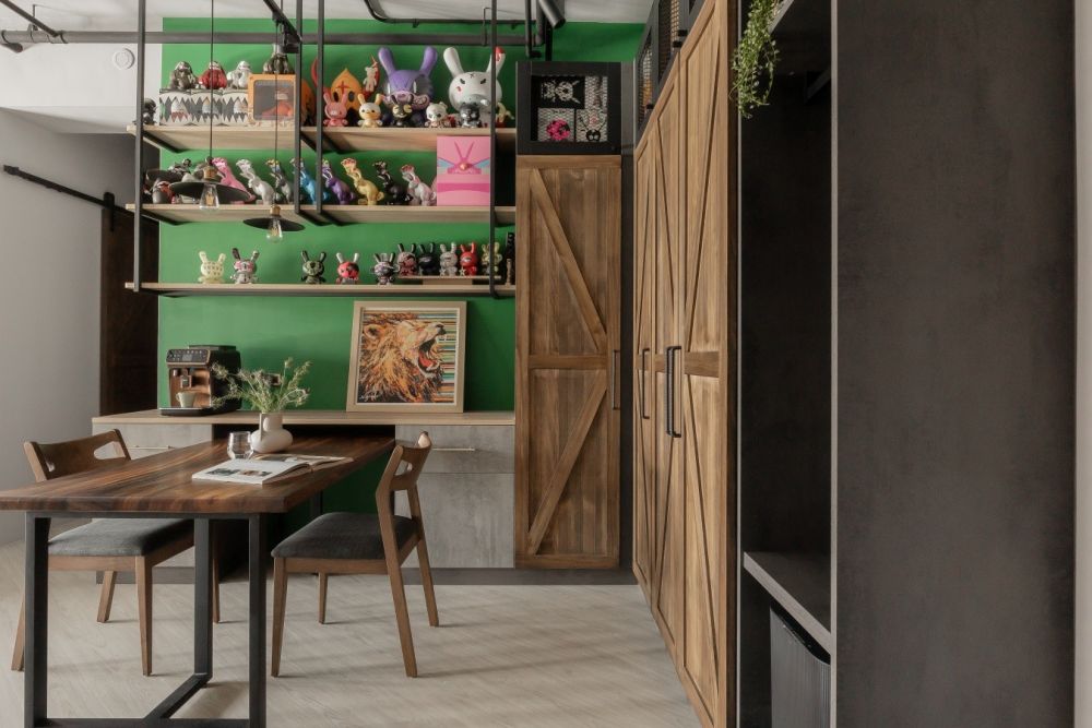 注入復古工業獨特的魅力，以鐵件 × 穀倉門共築42坪3房復古工業風寓所