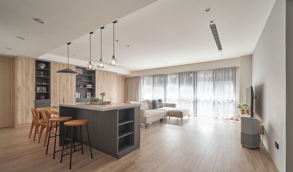 現代風裝修 33坪 3房2廳2衛 新北市 新北_ C+L House 裝修案例效果圖 - 100室內設計