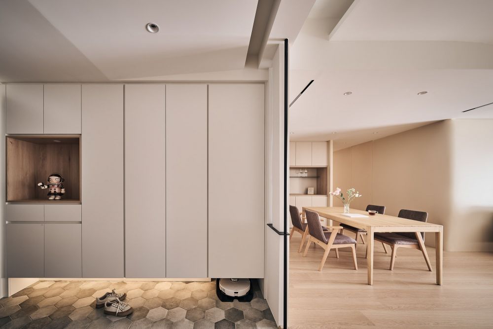 台北中山｜奶油色隧道裡捉迷藏 33坪簡約奶油宅