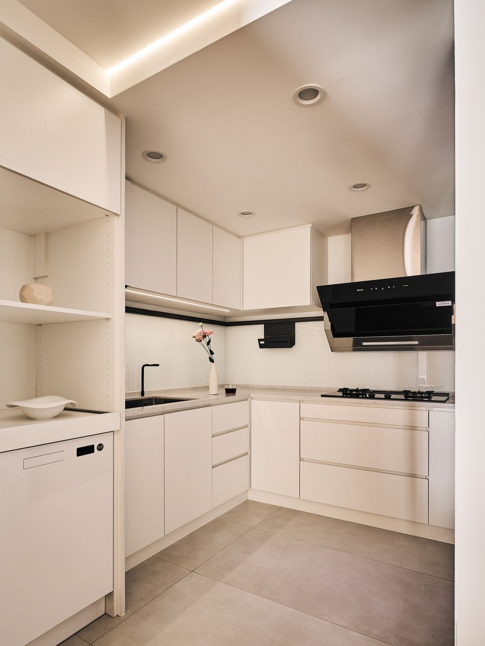 台北中山｜奶油色隧道裡捉迷藏 33坪簡約奶油宅