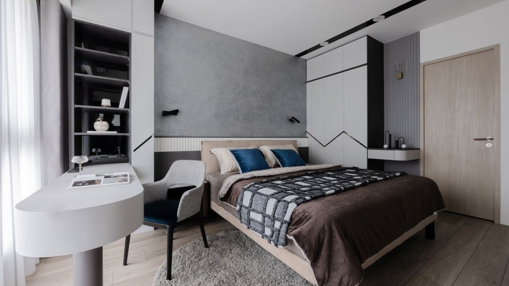 簡約線條、純粹色彩、溫暖燈光,打造38坪質感沉穩現代宅!