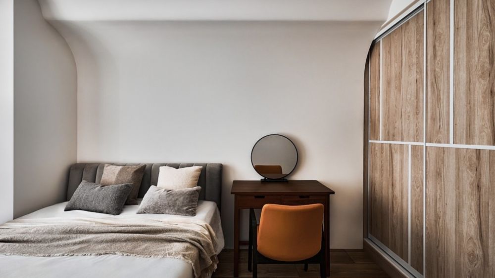 簡約線條、純粹色彩、溫暖燈光,打造38坪質感沉穩現代宅! 現代風 毛胚屋