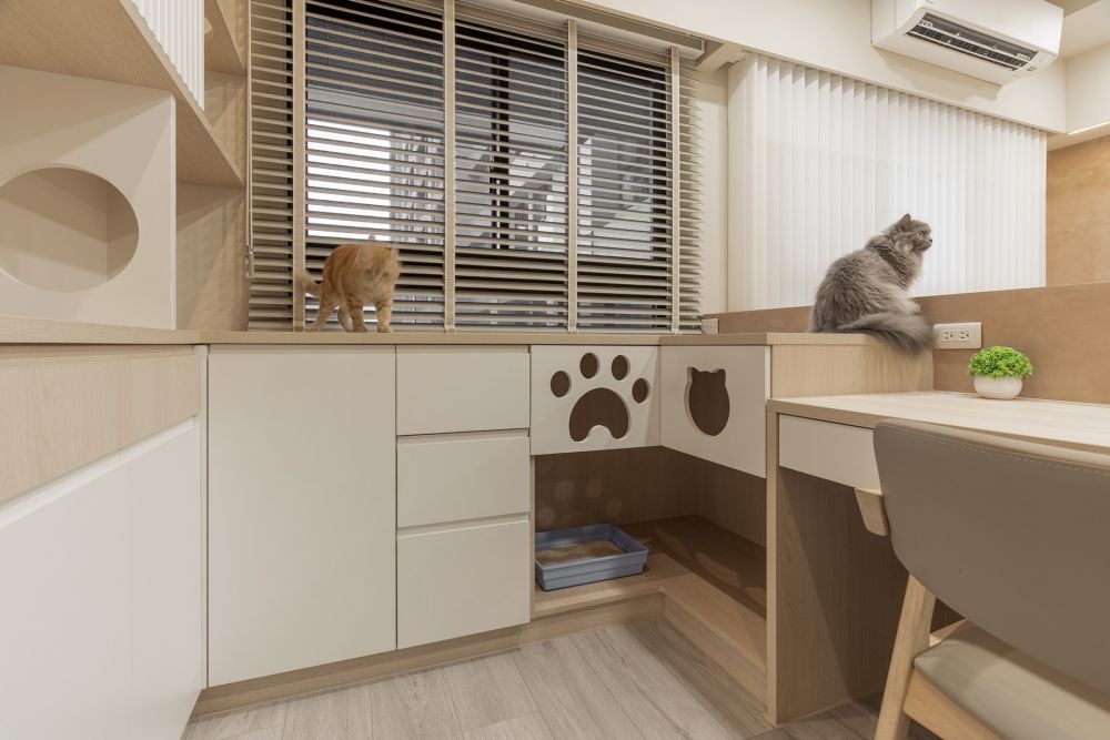 線條 × 機能 × 美感：奶茶色系貓奴理想宅