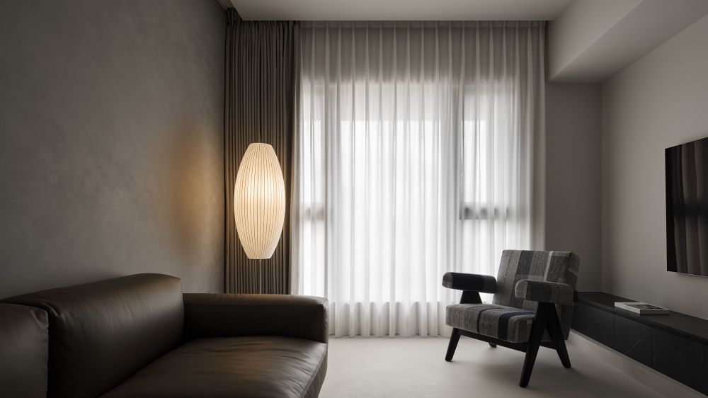 沈穩與冷暖色之間的互補 台北潘宅 The Pan Residence