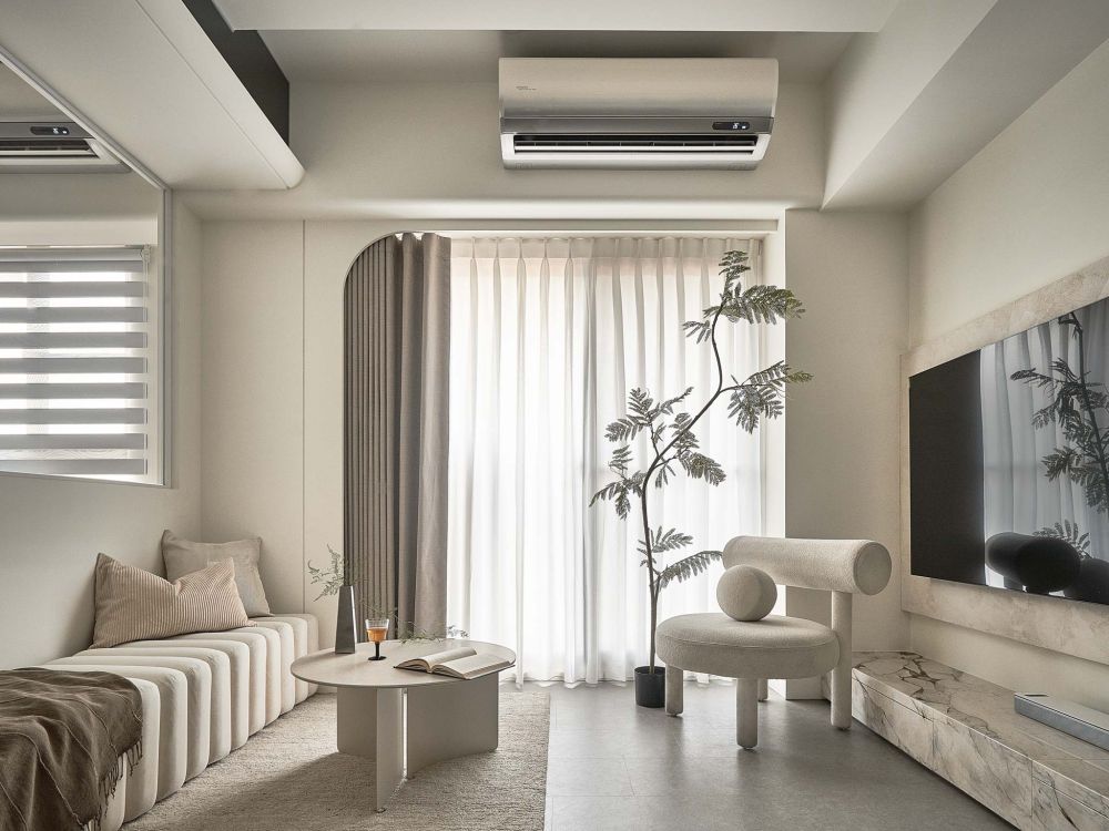 山嵐018  | 15坪留白設計 × 石材的奶油輕奢宅