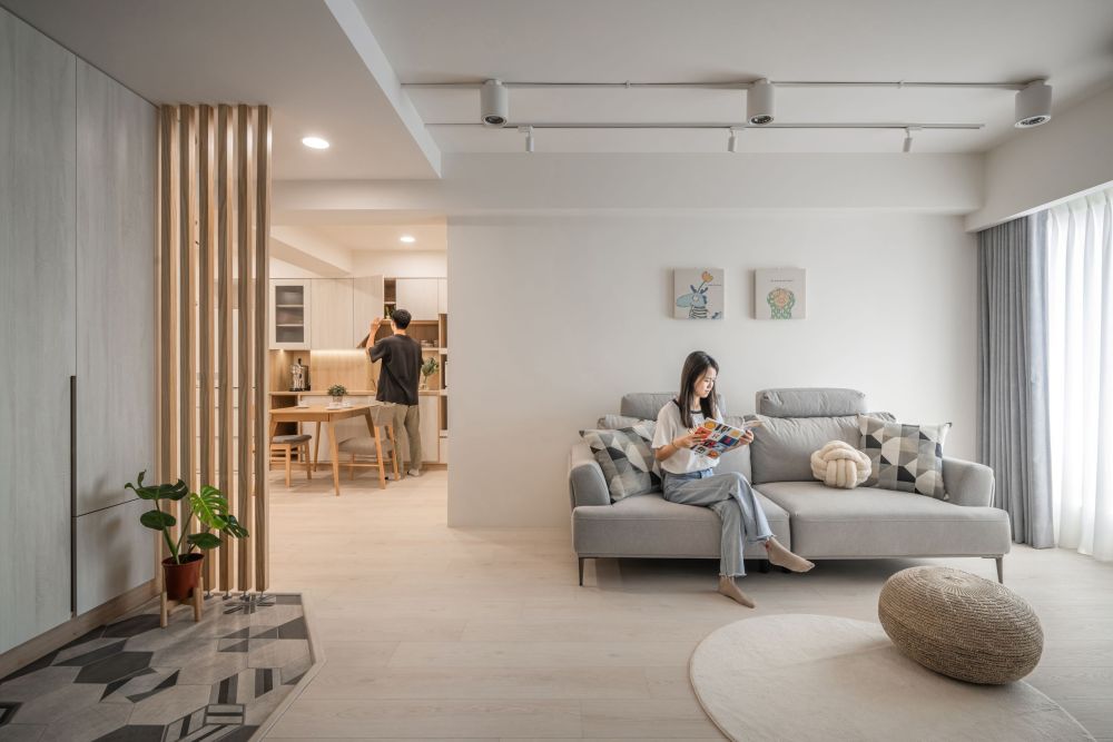 日式風裝修 28坪 3房2廳2衛 台北市 質調 裝修案例效果圖 - 100室內設計