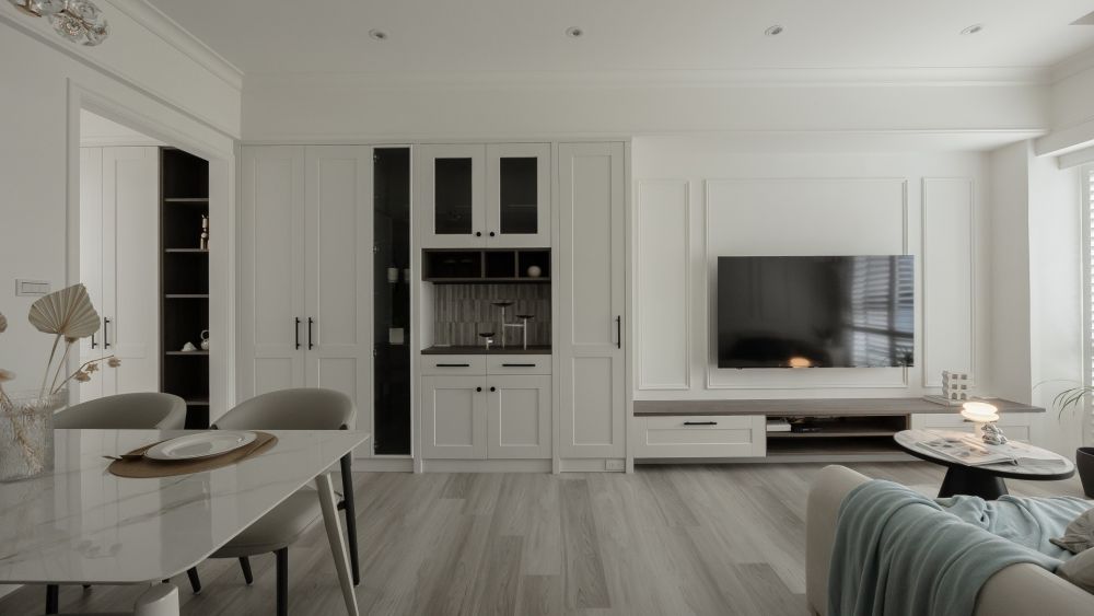 19坪簡約色彩搭配優雅線板,實現夢想中的美式風格宅!