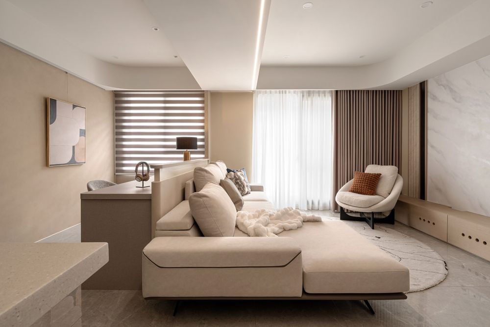 靜映所｜台中室內設計× 寵物友善現代宅｜米白木質質感 ...