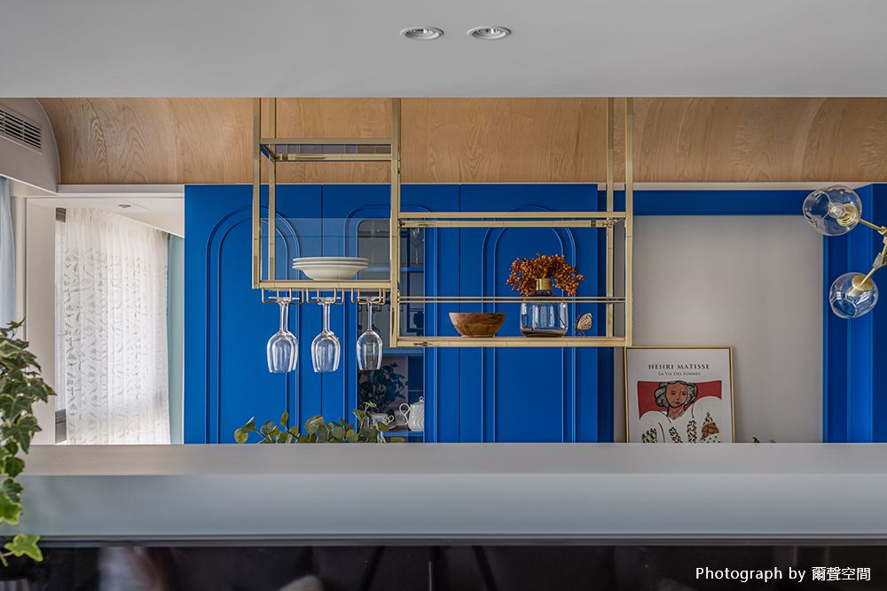 新成屋,跳色,藍色,開放式