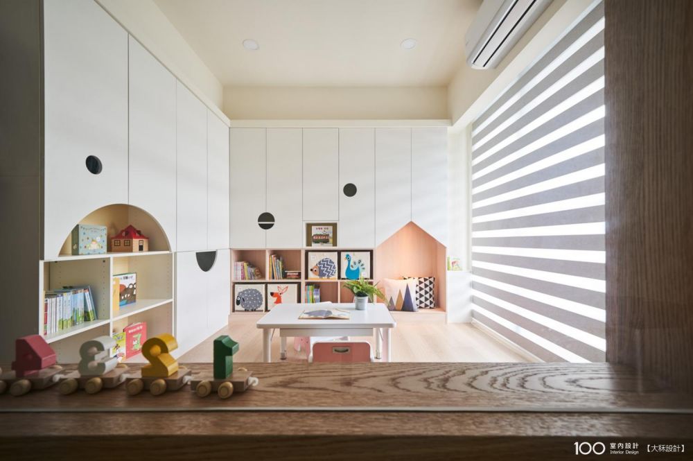 ▲趣味造型創造洞穴，讓孩子擁有安全感。圖片由大秝設計、穆豐空間設計提供，看看這個作品其他部分
